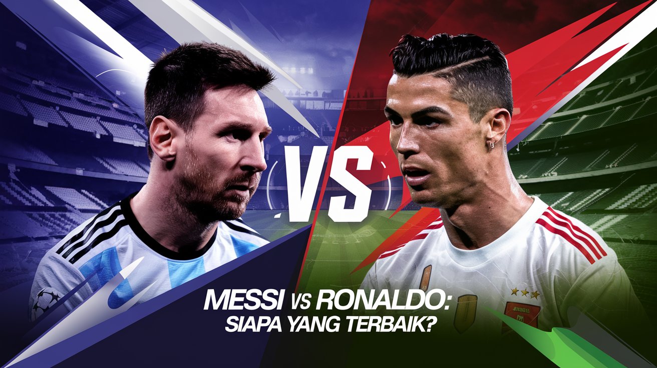 Lionel Messi dan Cristiano Ronaldo berdampingan di lapangan sepak bola